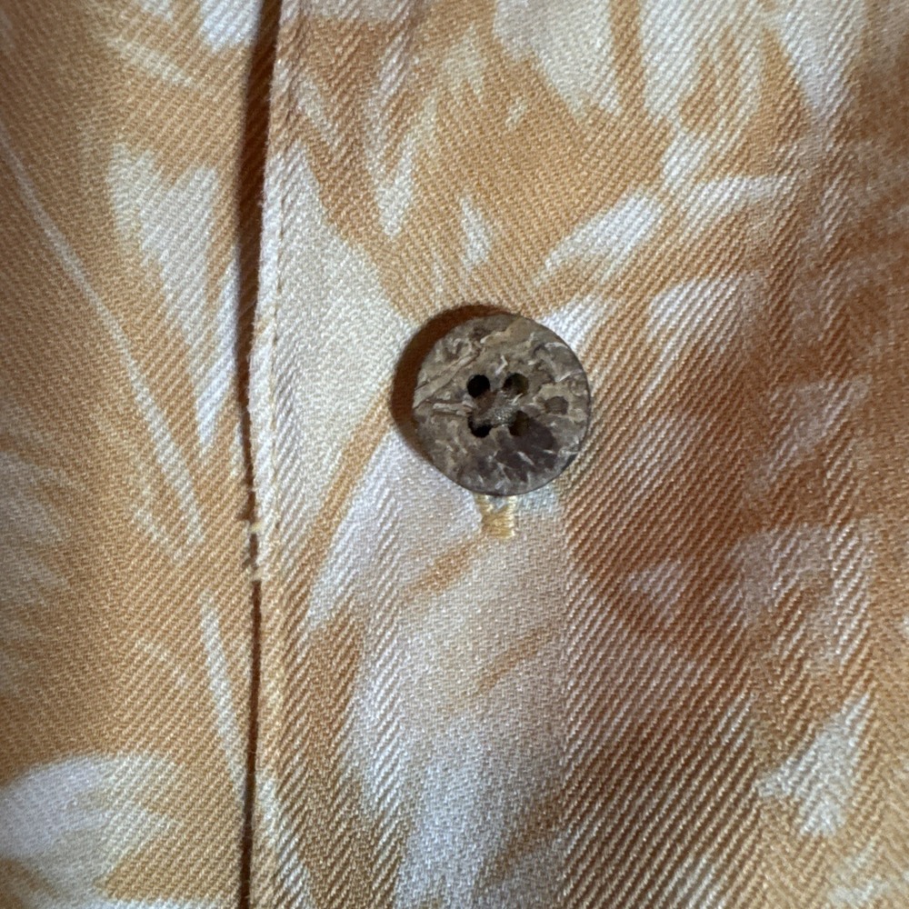 Caribbean Florar Men's Hawaiian Button Up Shirt Silk/Cotton Blend Size XL - Used - Picture 14 of 14